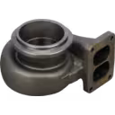 S400SX-9183 turbine housing 45-degree top view with machined inlet flange