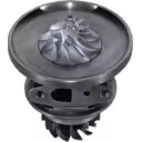 Toyota 2L-T CT20 turbo core top 45-degree view with mounting flanges