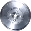 Machined metal back plate with four mounting holes for CAT Earth Moving