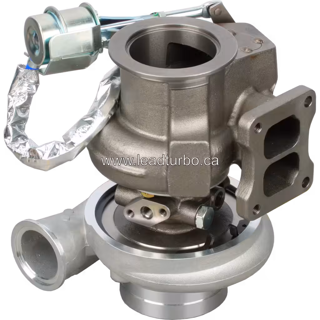 20915310 turbocharger bottom view revealing compressor wheel and shaft seal