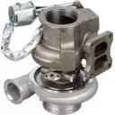 20915310 turbocharger bottom view revealing compressor wheel and shaft seal