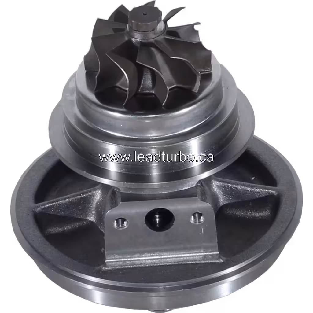 Bottom 45-degree view of 311144 turbo core assembly