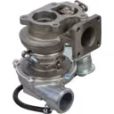 35242096F turbocharger bottom view with black flexible hose connecting compressor to actuator