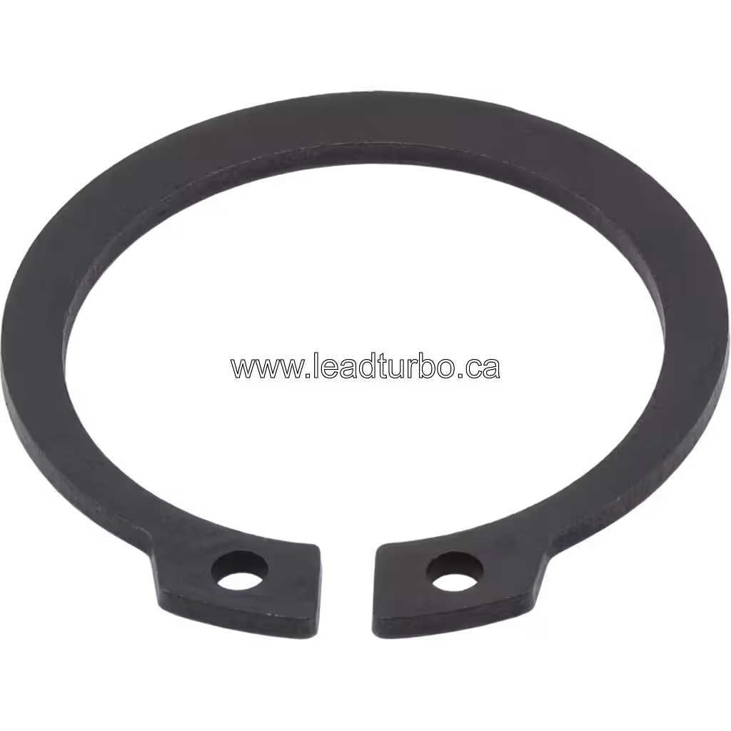 3723863 retaining ring with two end tabs, top angled view