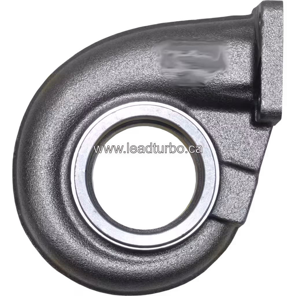 Front view of FOR 3802770 TH HX35 turbine housing with central bearing seat