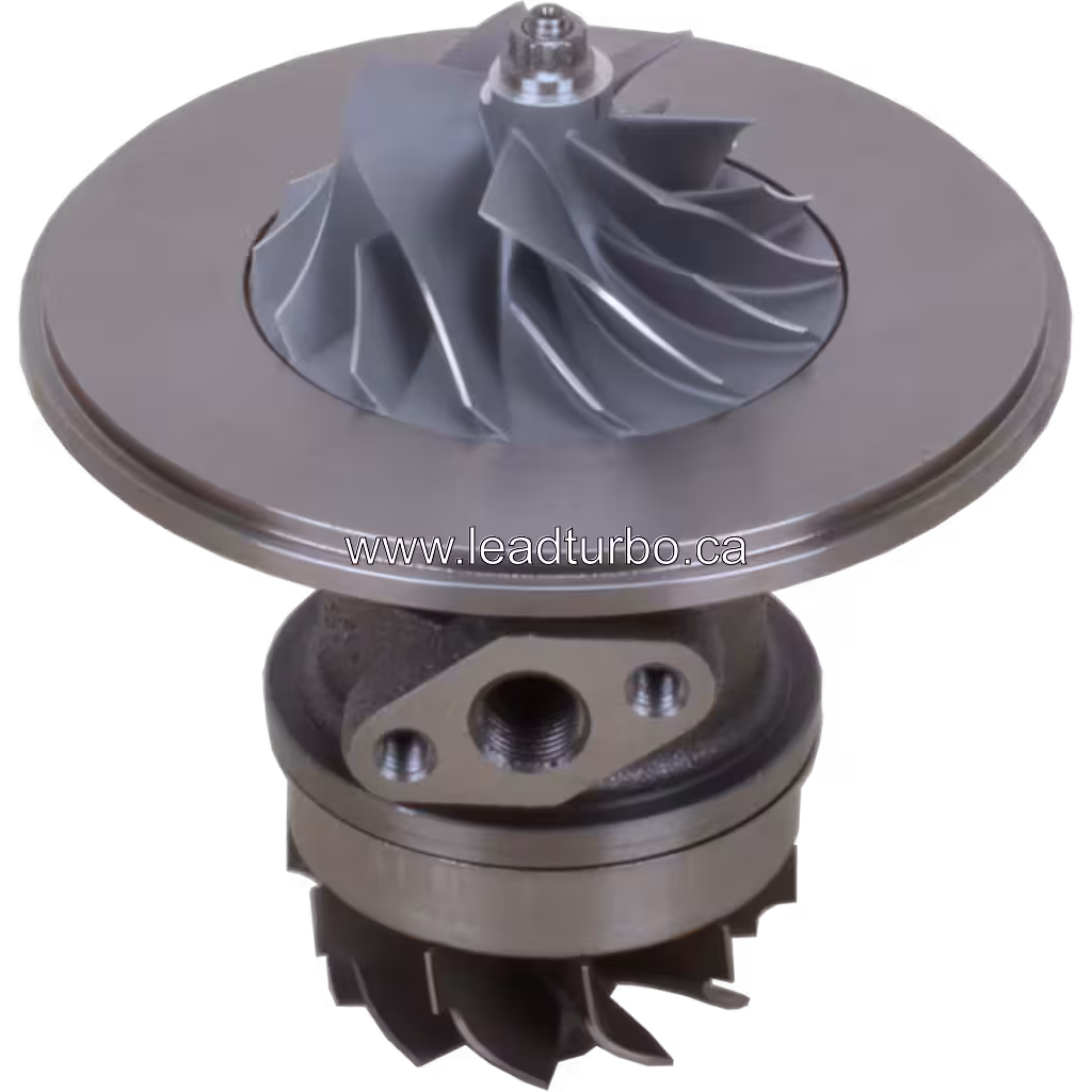 HX40 core top view showing turbine wheel and flange