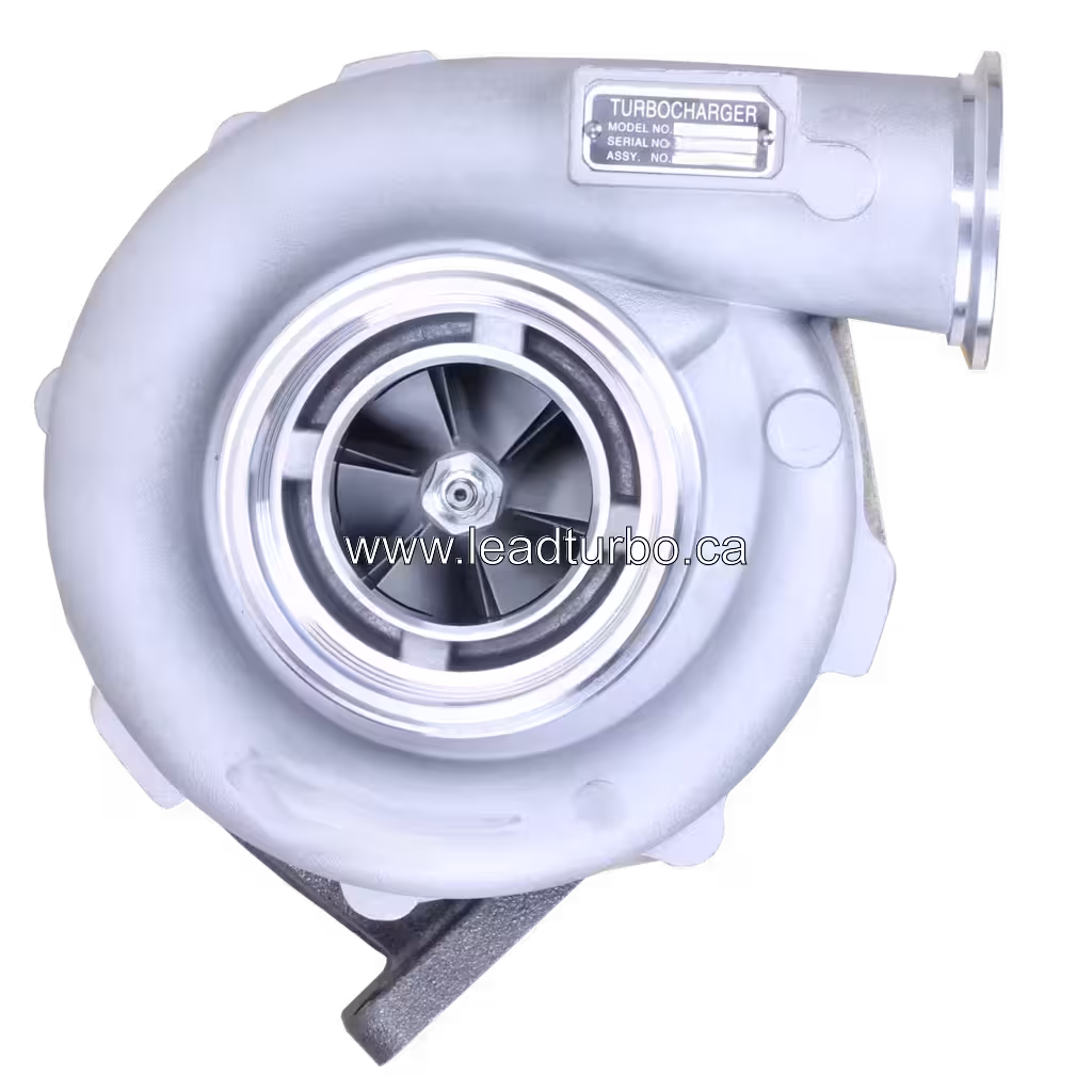 452232-5 GT4082 turbocharger front view with silver compressor housing