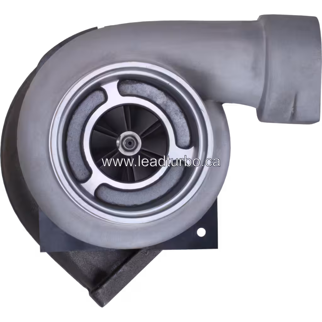 466271-5001 TL7501 turbocharger front view with turbine and compressor wheels