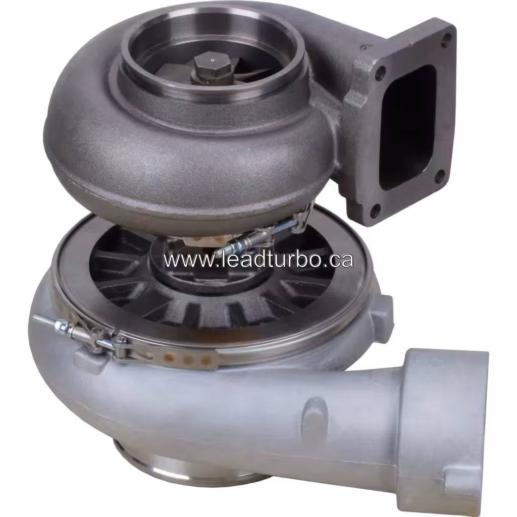 Bottom view of 466807-5004 turbocharger showing compressor wheel and central cartridge