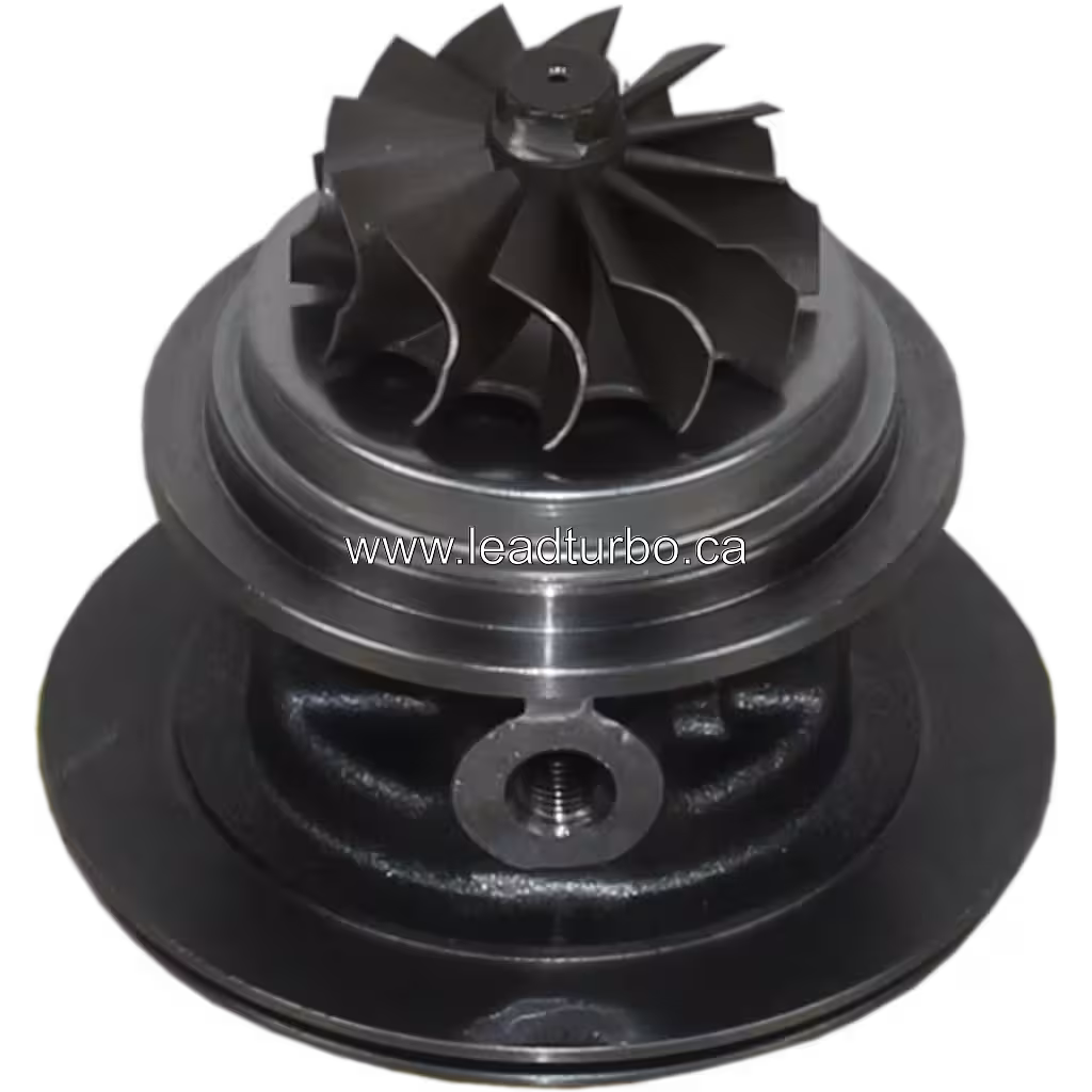 Bottom 45-degree view of FOR 49178-03133 core showing turbine wheel