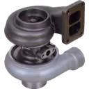 49188-04210 turbocharger bottom view showing actuator related hardware and bearing housing assembly