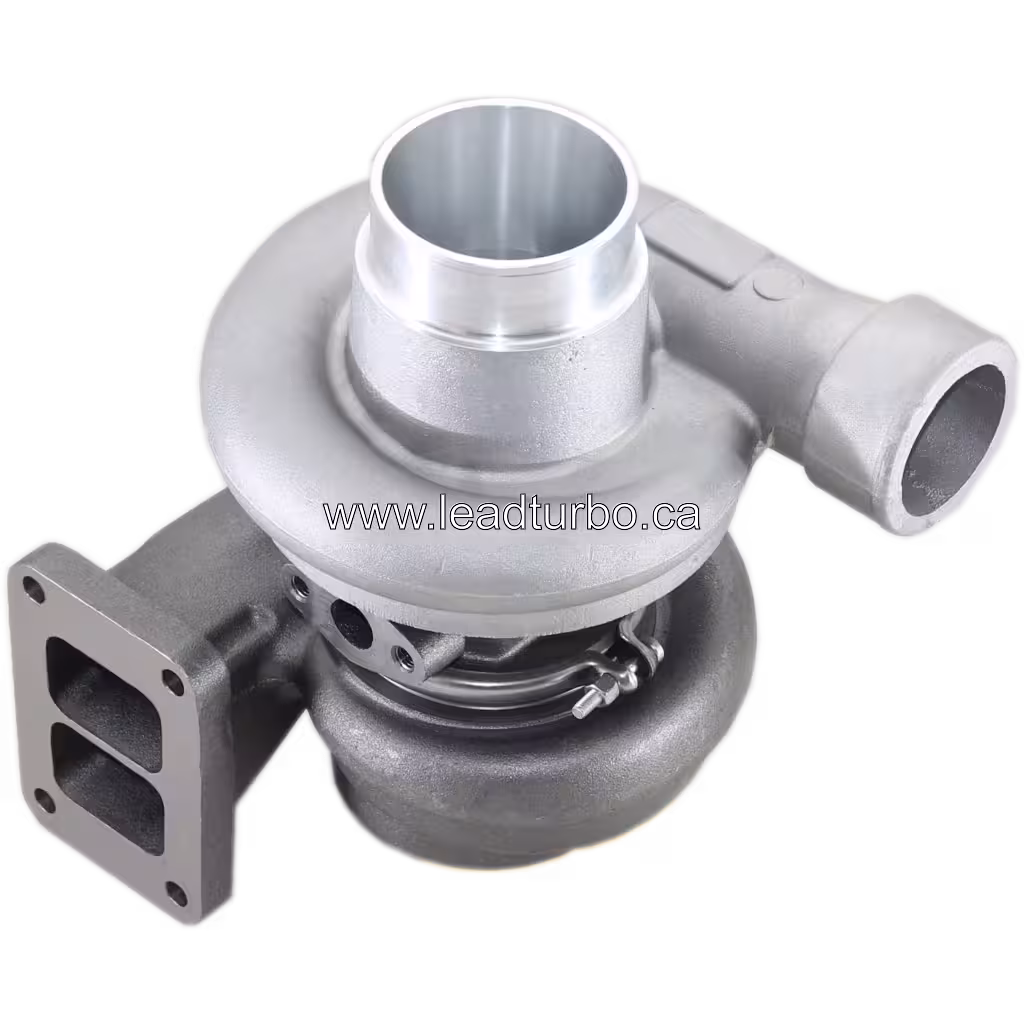49188-04210 turbocharger top view showing turbine housing with square exhaust flange