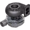 Bottom view of 52239882840 turbocharger showing turbine housing and bearing section