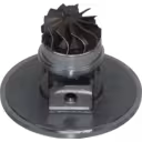 MAN D2866LF25 turbo core bottom view showing threaded port and machined surfaces