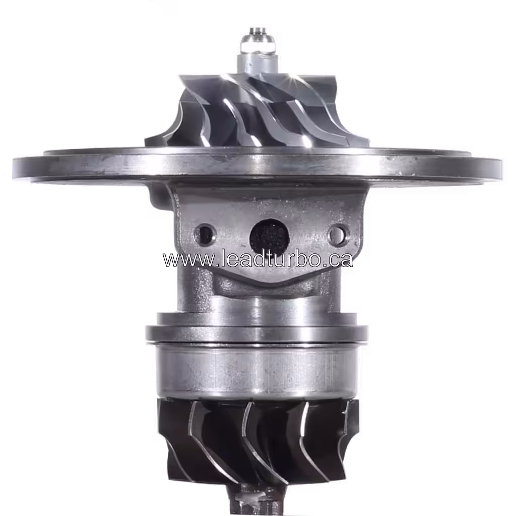 53297100020 turbocharger core front view showing turbine and compressor wheels