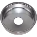 Turbo heat shield for DAF XE250C 280C showing central mounting hole and raised rim