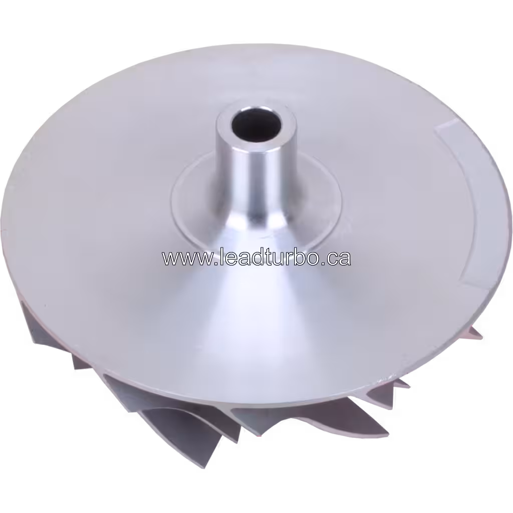 Bottom view of 705319-0001 compressor wheel backplate and central bore