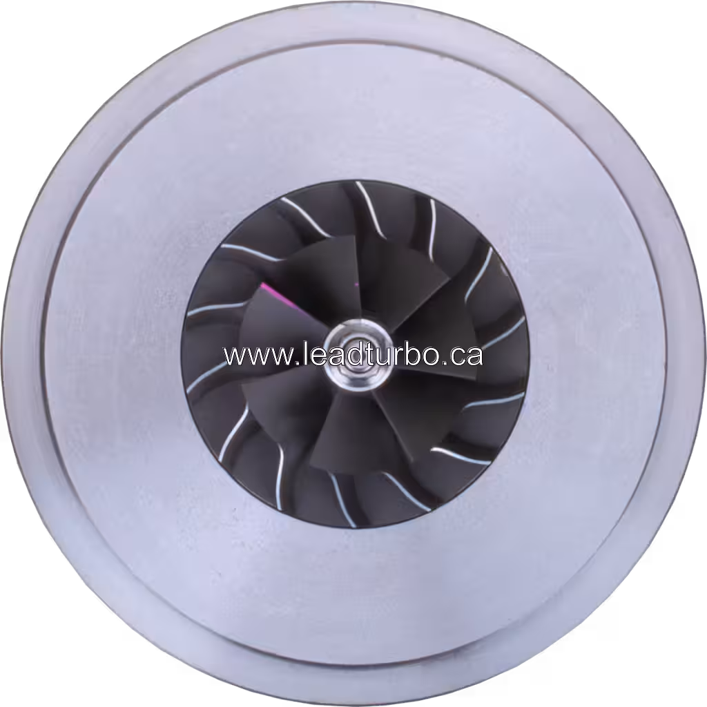 FOR 7C8632 S3AS turbocharger core front view showing compressor wheel