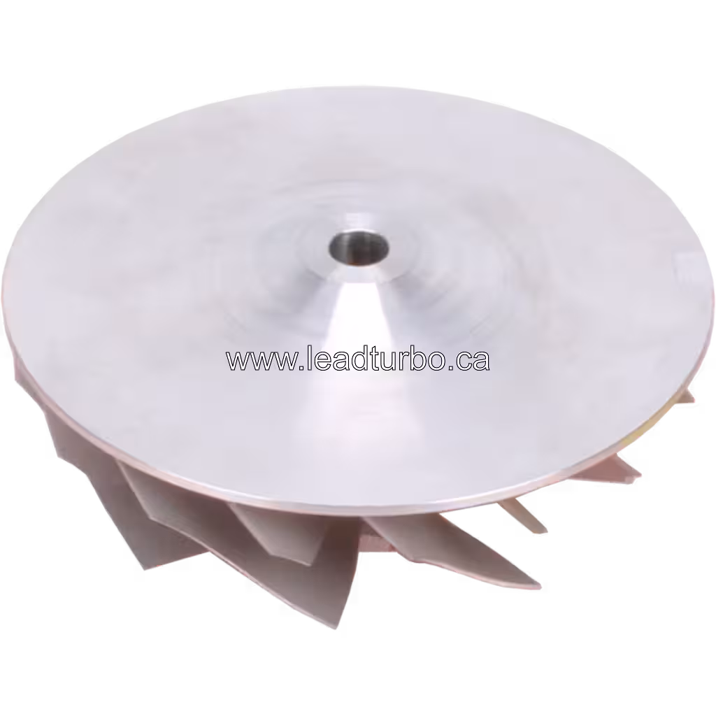 Turbocharger compressor wheel side view