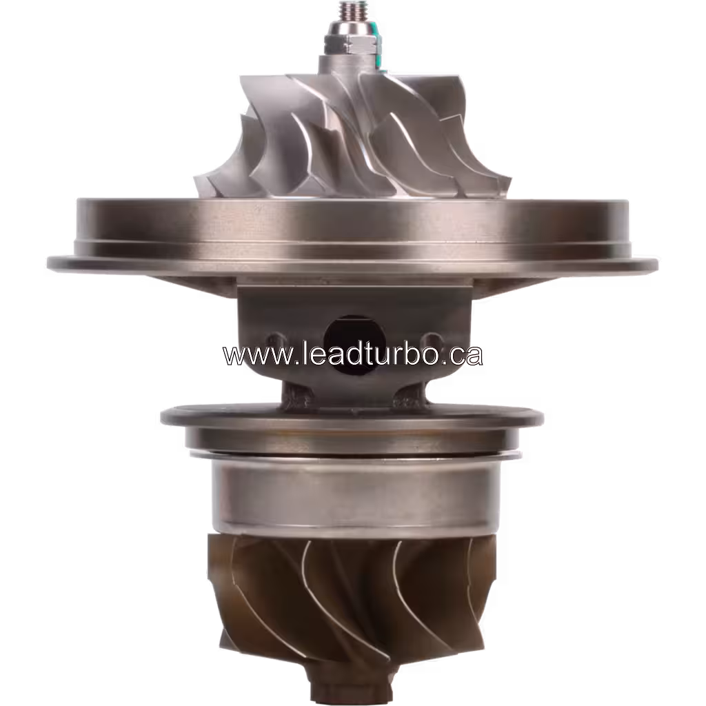 Vue avant du core de turbocompresseur FOR 171702 S400S061 avec roue compresseur et turbine