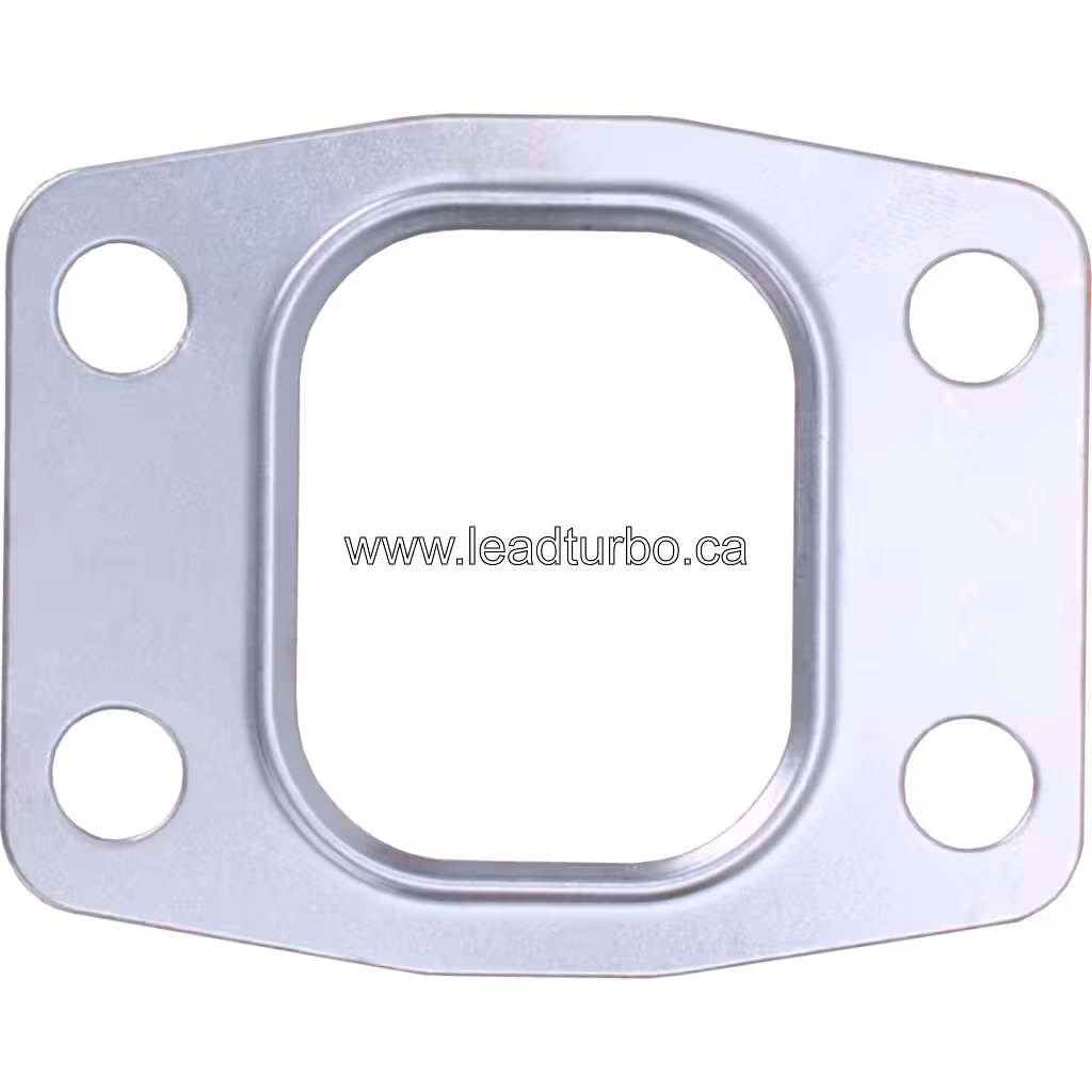Silver metal FOR K16 GA-TI J96 turbo gasket with rectangular flange and central opening