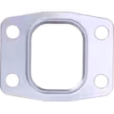 Silver metal FOR K16 GA-TI J96 turbo gasket with rectangular flange and central opening