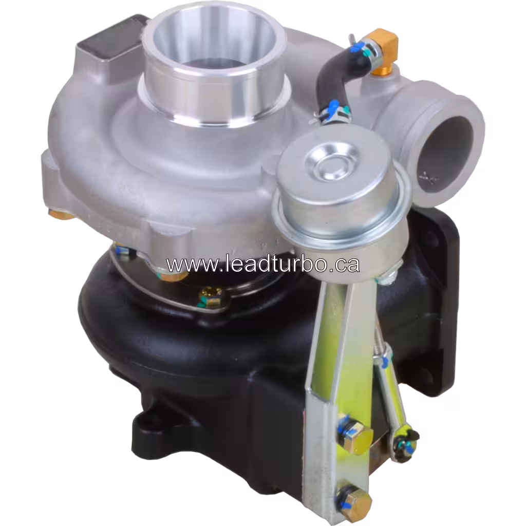Turbocharger assembly side view