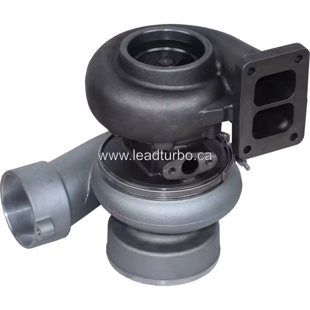 CAT D6G turbocharger assembly side view