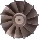 Vue de dessus des aubes de la roulette turbine CUMMINS ISX2