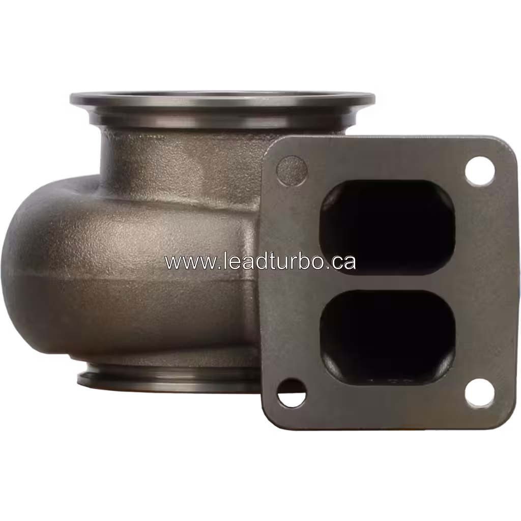 Turbine housing 178788 J96 vue avant avec entrée circulaire et sortie à double port