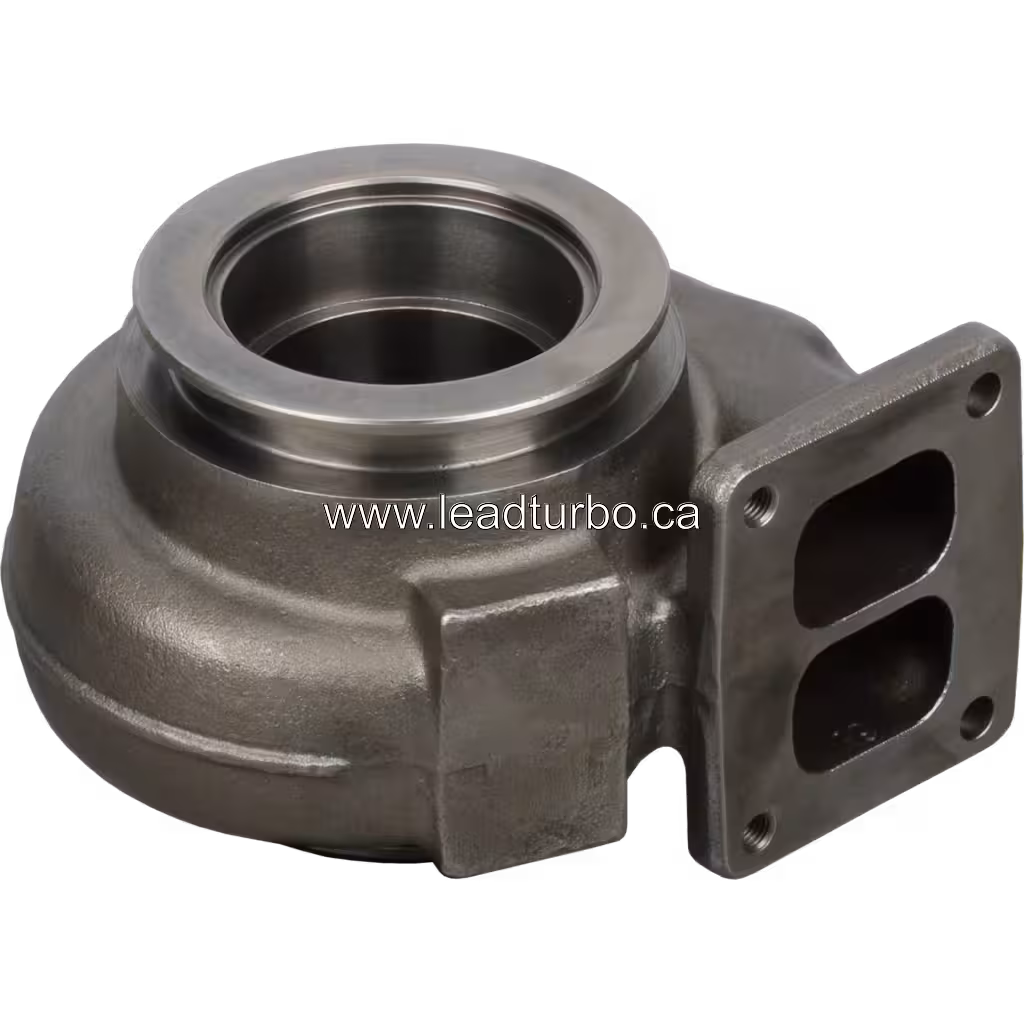 Turbine housing HX55 FOR 4037344 TH vue de dessus avec entrée circulaire polie