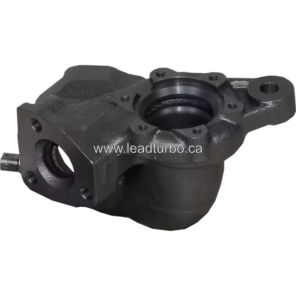 Turbine housing J96 FOR 5303-970-0052 TH vue de dessous à 45 degrés avec pattes de fixation soudées