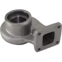 Exhaust side view of turbo turbine housing