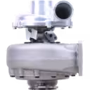 Turbocompresseur VI75-2 RHC7VW vue avant avec carter de compresseur poli