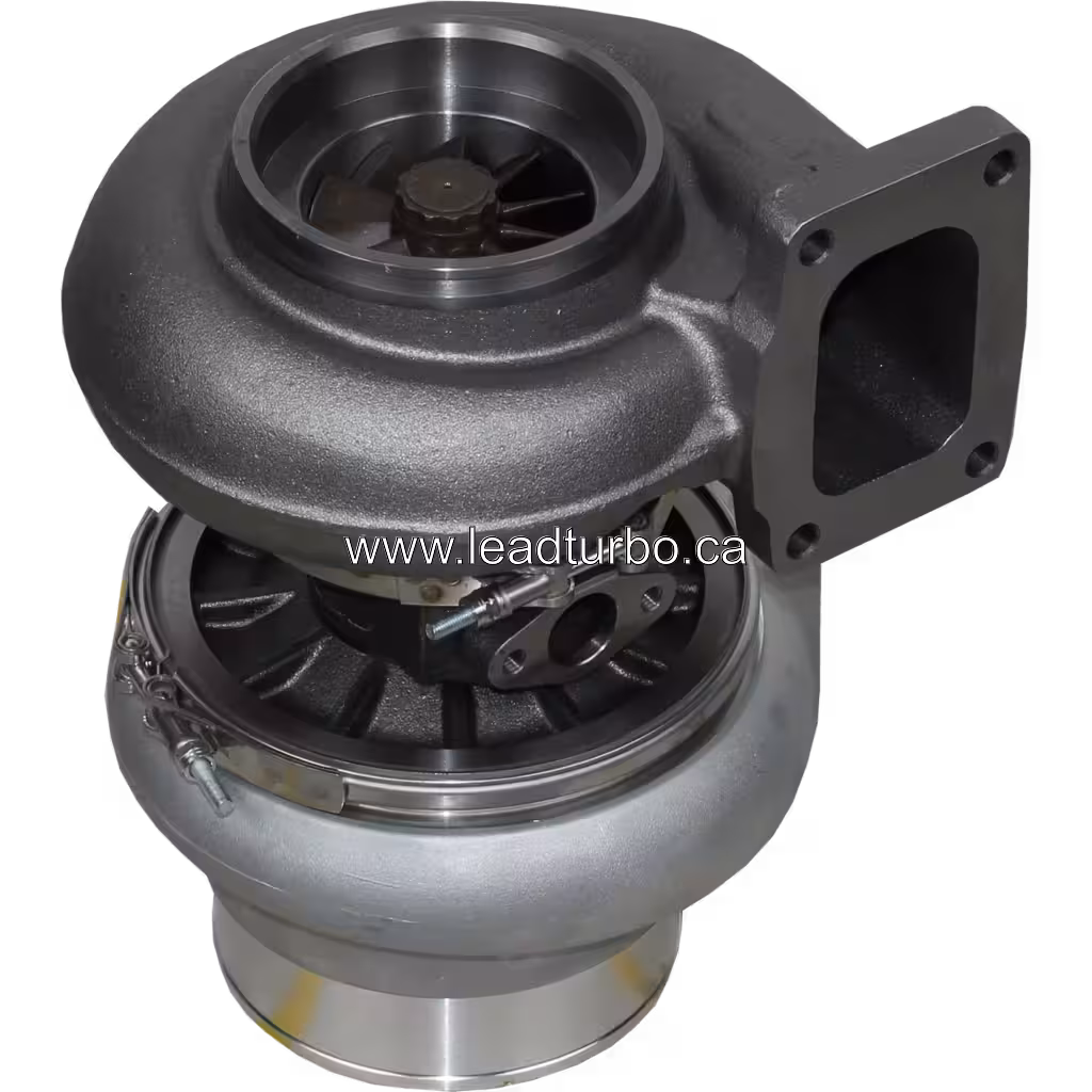Détail du turbocompresseur pour engin de chantier