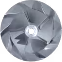 Metallic compressor wheel with radial blades for Isuzu VI81 engine