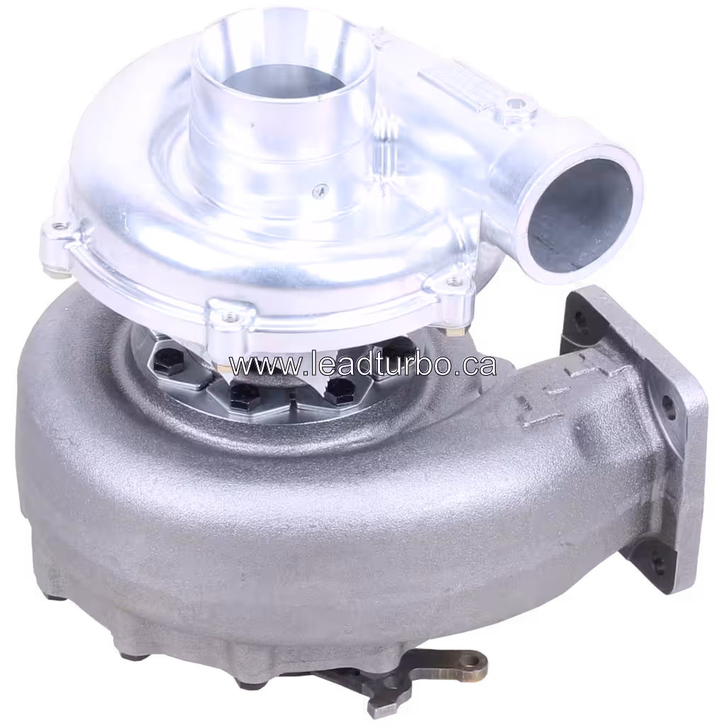Turbocharger with rectangular exhaust flange and mounting bracket for Isuzu 6SD1-TC