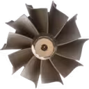 Front view of 1005051 turbine wheel blades for JAC HFC4DA1-1