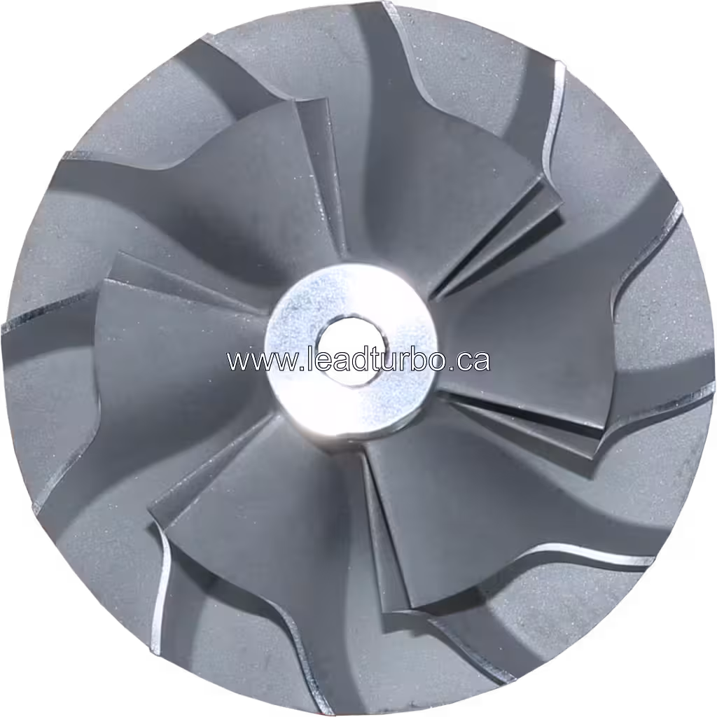 CAT 3116 turbocharger compressor wheel with central hub and grey finish