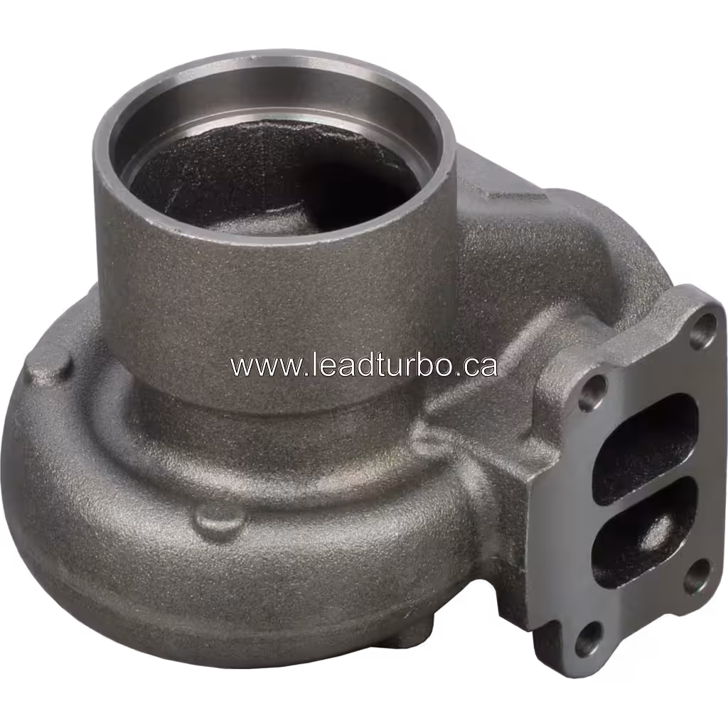 171181 turbine housing top view showing exhaust flange and ports