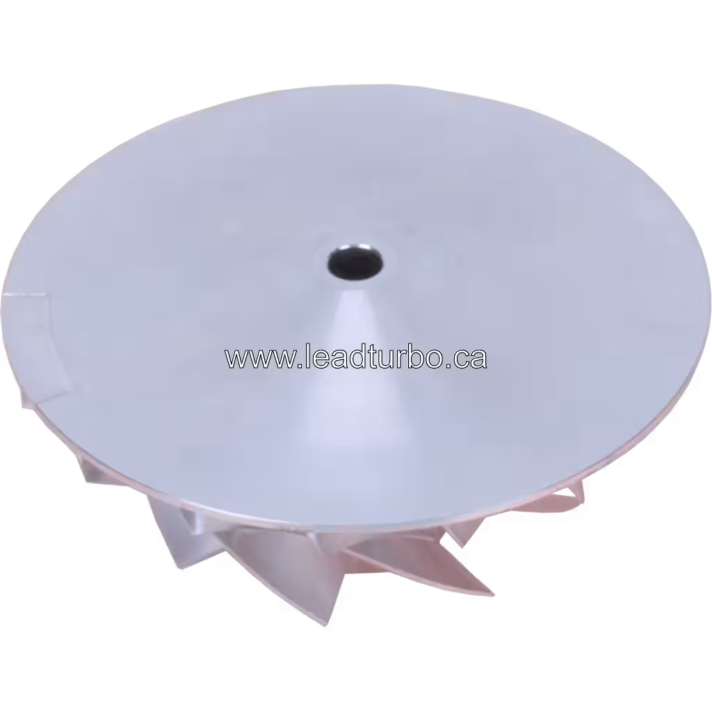Backplate view of 2836604A compressor wheel showing smooth concave surface