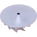 Backplate view of 2836604A compressor wheel showing smooth concave surface