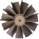 Machined turbine shaft with threaded end for Cummins ISX application