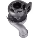 318294 S400 turbocharger bottom view showing clamp-style housing joint and oil port