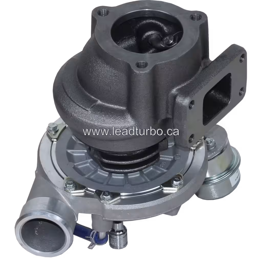 320 06079 Turbocharger side view with mounting flanges