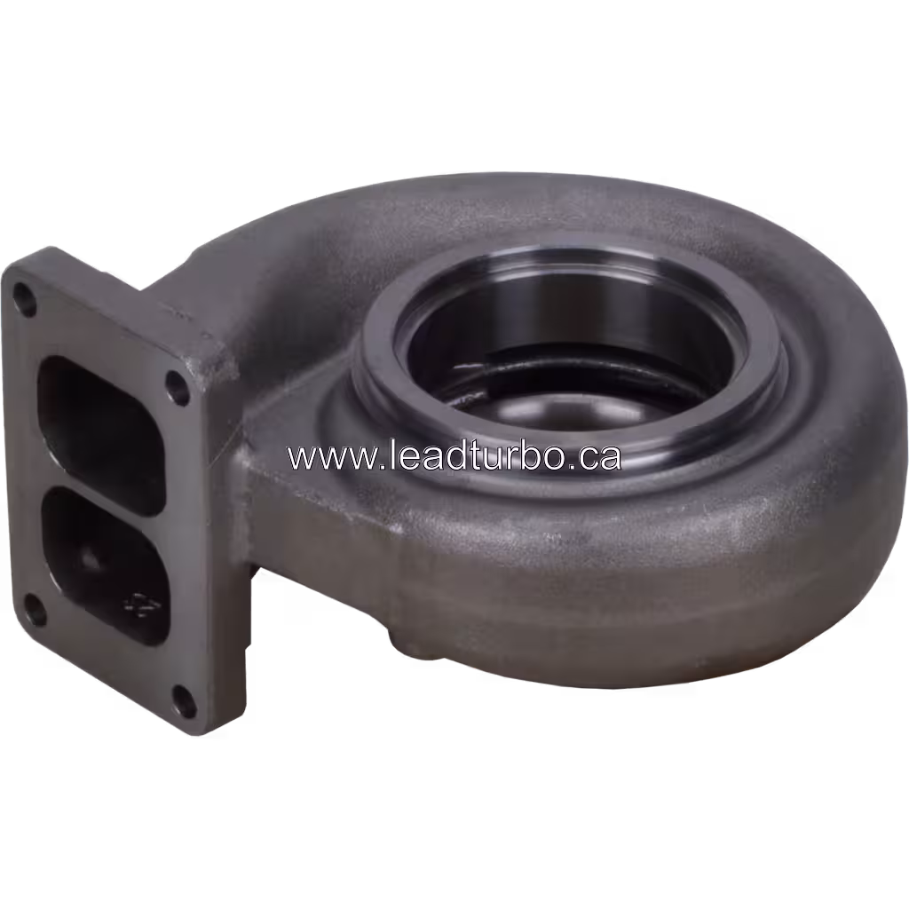 Bottom view of HX60 turbine housing for Yanmar marine applications