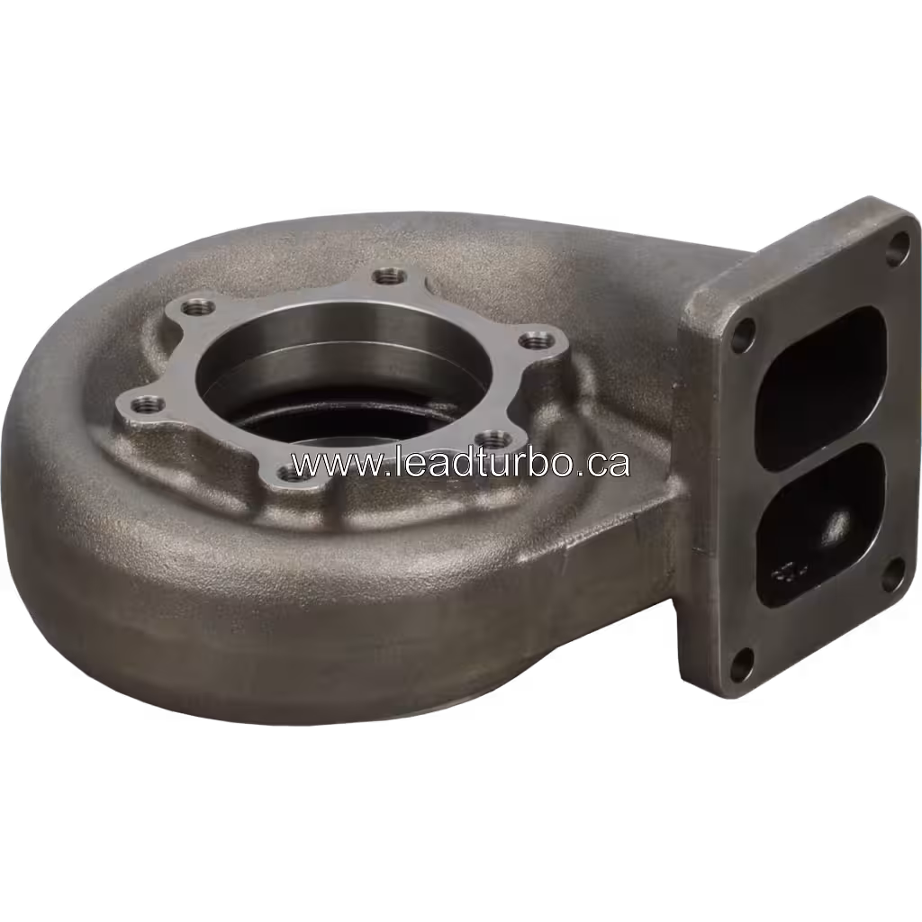 Top view of 3519547 turbine housing with six-bolt central mounting pattern