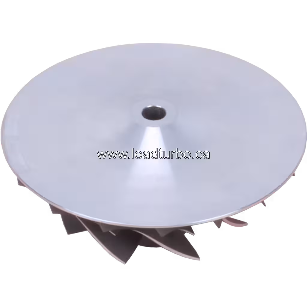 3533703 HX80 Compressor Wheel for Cummins KTA50 Turbocharger bottom 45 degree view