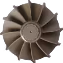 Top view of 3535983 turbine wheel hub and shaft