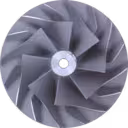 Machined metal surface of HE551V turbocharger compressor wheel